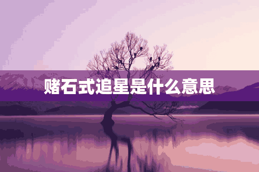 赌石式追星是什么意思